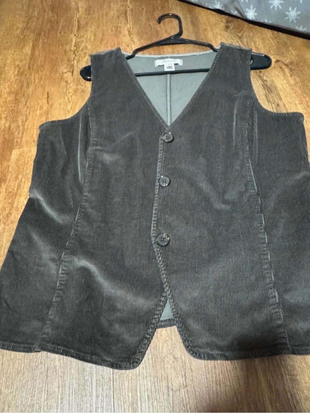 Women’s Corduroy Button-Front Vest - Olive Green